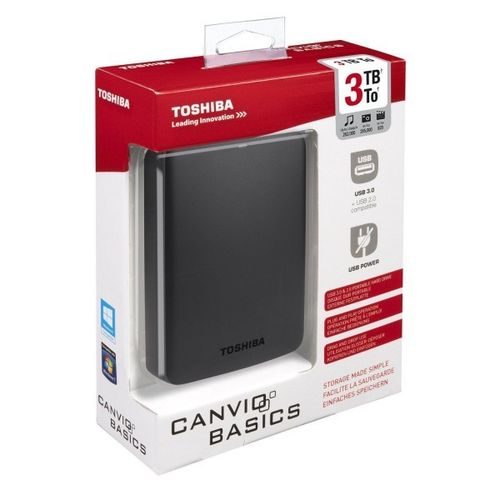 Disco Duro Toshiba Canvio Basics 3Tb. Externo 2,5" USB 3.0